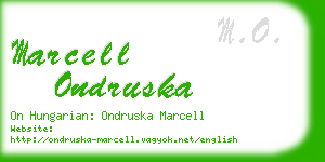 marcell ondruska business card